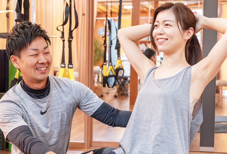 骨盤底筋群のトレーニングの様子